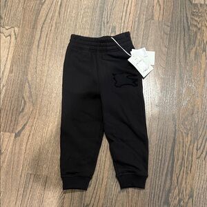 Burberry Kids Black Jogger Pants